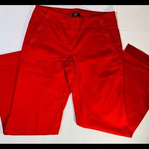 LOFT SAILOR PANTS RED SIZE 2P PETITERed, flare, “sailor style” pant